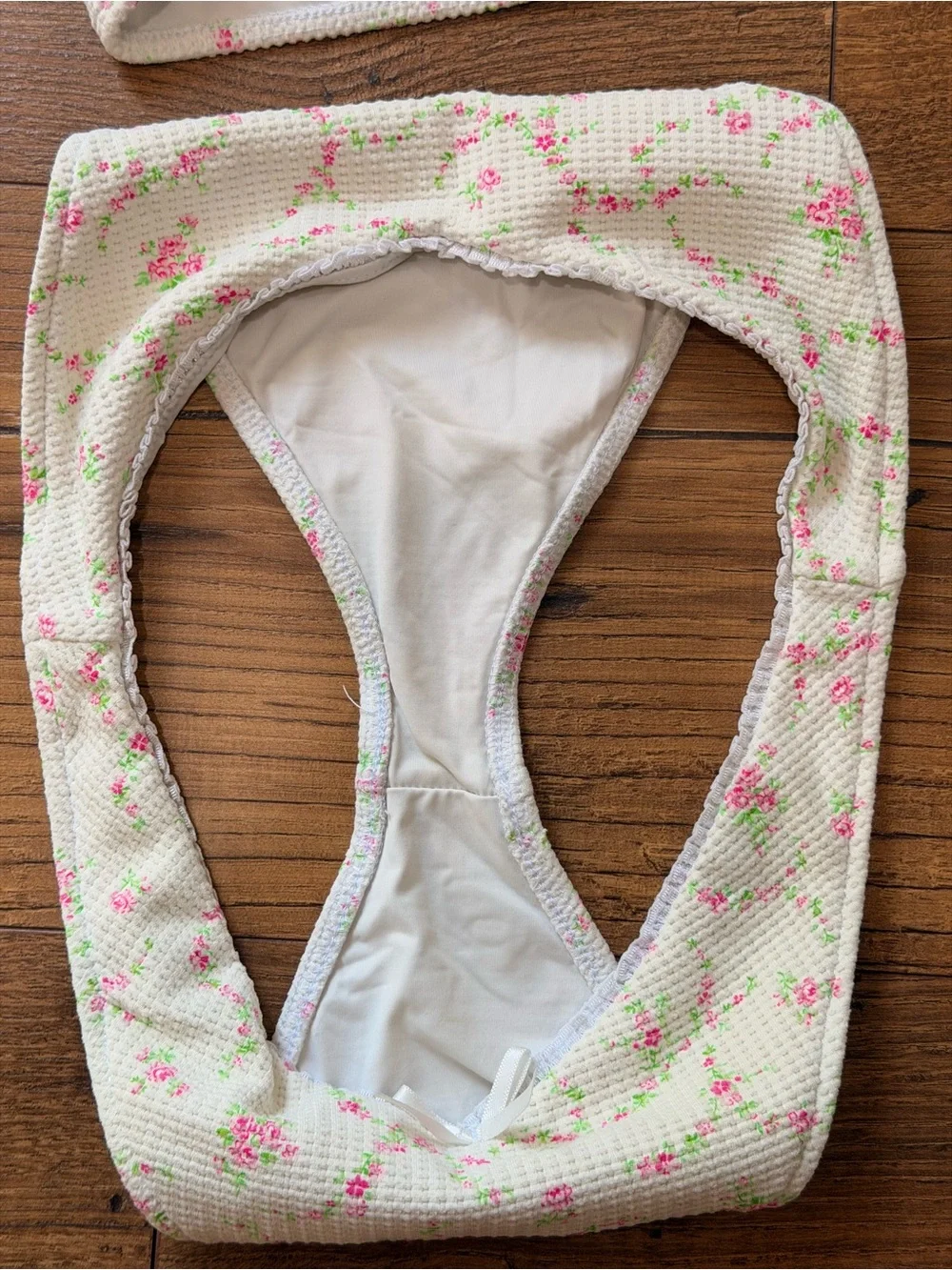 Frankies Bikinis Dallas & Enzo Day Lily Waffle Bikini Set Size M
